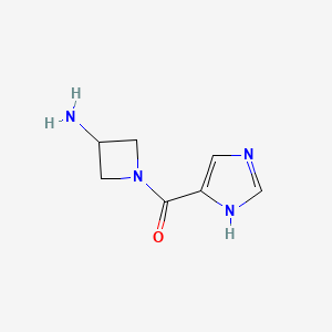 molecular formula C7H10N4O B1490641 (3-aminoazetidin-1-yl)(1H-imidazol-5-yl)methanone CAS No. 1477573-54-8