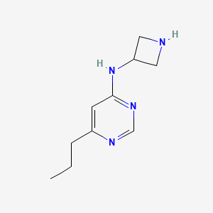 molecular formula C10H16N4 B1490652 N-(azetidin-3-yl)-6-propylpyrimidin-4-amine CAS No. 1490078-07-3