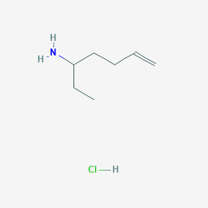 Hept-6-en-3-amine hydrochloride