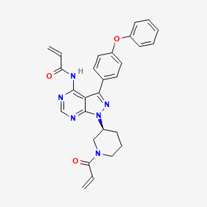 molecular formula C28H26N6O3 B14907074 (S)-N-(1-(1-Acryloylpiperidin-3-yl)-3-(4-phenoxyphenyl)-1H-pyrazolo[3,4-d]pyrimidin-4-yl)acrylamide 