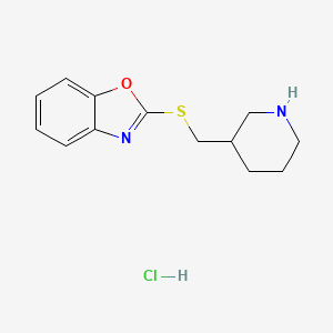 2-((Piperidin-3-ylmethyl)thio)benzo[d]oxazole hydrochloride
