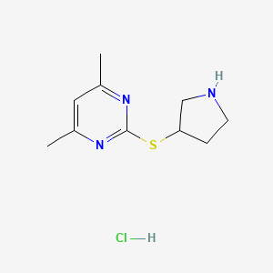4,6-Dimethyl-2-(pyrrolidin-3-ylthio)pyrimidine hydrochloride