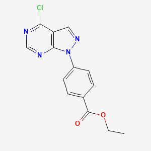 Ethyl 4-(4-chloro-1H-pyrazolo[3,4-D]pyrimidin-1-YL)benzoate