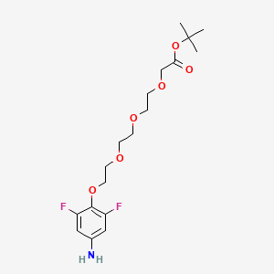 molecular formula C18H27F2NO6 B14907338 tert-Butyl 2-(2-(2-(2-(4-amino-2,6-difluorophenoxy)ethoxy)ethoxy)ethoxy)acetate 