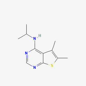 molecular formula C11H15N3S B14907469 n-Isopropyl-5,6-dimethylthieno[2,3-d]pyrimidin-4-amine 