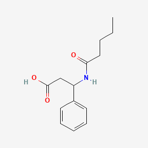 molecular formula C14H19NO3 B14907760 3-Pentanamido-3-phenylpropanoic acid 
