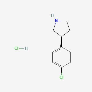 molecular formula C10H13Cl2N B1490778 (s)-3-(4-Chlorophenyl)pyrrolidine hydrochloride CAS No. 1384268-58-9