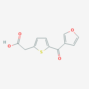 molecular formula C11H8O4S B1490780 [5-(3-Furoyl)-2-thienyl]acetic acid CAS No. 1447967-26-1