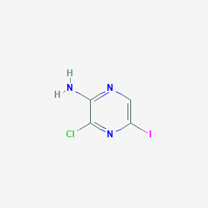 molecular formula C4H3ClIN3 B1490784 3-Chloro-5-iodopyrazin-2-amine CAS No. 1252597-70-8
