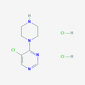 molecular formula C8H13Cl3N4 B1490785 5-Chloro-4-(piperazin-1-yl)pyrimidine dihydrochloride CAS No. 1797573-17-1