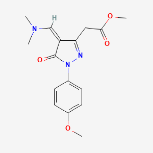molecular formula C16H19N3O4 B1490789 methyl [(4Z)-4-[(dimethylamino)methylene]-1-(4-methoxyphenyl)-5-oxo-4,5-dihydro-1H-pyrazol-3-yl]acetate CAS No. 1379821-56-3