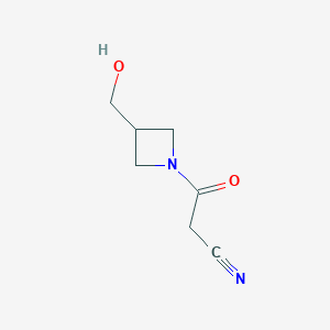 molecular formula C7H10N2O2 B1490834 3-(3-(Hydroxymethyl)azetidin-1-yl)-3-oxopropanenitrile CAS No. 1849373-84-7
