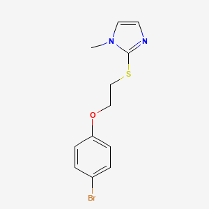 molecular formula C12H13BrN2OS B14908959 2-((2-(4-Bromophenoxy)ethyl)thio)-1-methyl-1h-imidazole 