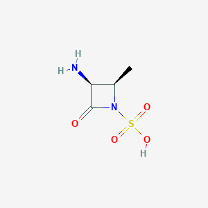 molecular formula C4H8N2O4S B014909 (2R,3S)-3-氨基-2-甲基-4-氧代-1-氮杂环丁烷磺酸 CAS No. 80582-09-8