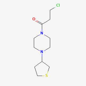 3-Chloro-1-(4-(tetrahydrothiophen-3-yl)piperazin-1-yl)propan-1-one