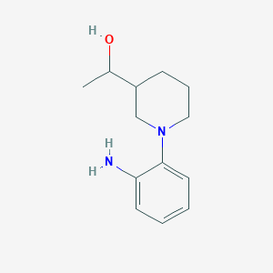 molecular formula C13H20N2O B1490940 1-(1-(2-Aminophenyl)piperidin-3-yl)ethan-1-ol CAS No. 2097980-14-6
