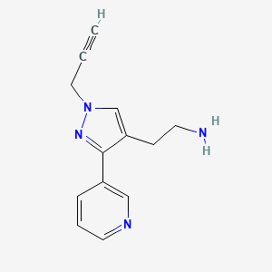 2-(1-(prop-2-yn-1-yl)-3-(pyridin-3-yl)-1H-pyrazol-4-yl)ethan-1-amine