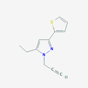 molecular formula C12H12N2S B1490972 5-ethyl-1-(prop-2-yn-1-yl)-3-(thiophen-2-yl)-1H-pyrazole CAS No. 2098110-78-0