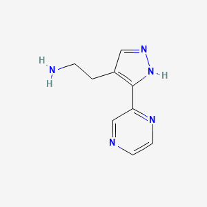 2-(3-(pyrazin-2-yl)-1H-pyrazol-4-yl)ethan-1-amine