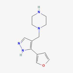 1-((3-(furan-3-yl)-1H-pyrazol-4-yl)methyl)piperazine