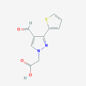 2-(4-formyl-3-(thiophen-2-yl)-1H-pyrazol-1-yl)acetic acid