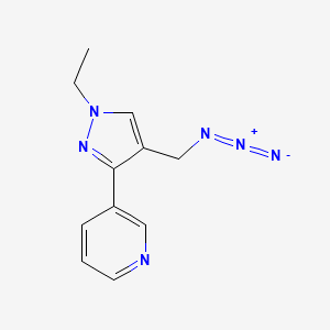 molecular formula C11H12N6 B1490981 3-(4-(azidomethyl)-1-ethyl-1H-pyrazol-3-yl)pyridine CAS No. 2097986-01-9