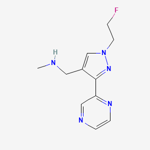 1-(1-(2-fluoroethyl)-3-(pyrazin-2-yl)-1H-pyrazol-4-yl)-N-methylmethanamine