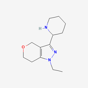 1-Ethyl-3-(piperidin-2-yl)-1,4,6,7-tetrahydropyrano[4,3-c]pyrazole