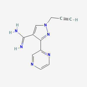 1-(prop-2-yn-1-yl)-3-(pyrazin-2-yl)-1H-pyrazole-4-carboximidamide