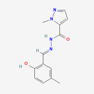 molecular formula C13H14N4O2 B14910118 N'-[(E)-(2-hydroxy-5-methylphenyl)methylidene]-1-methyl-1H-pyrazole-5-carbohydrazide 