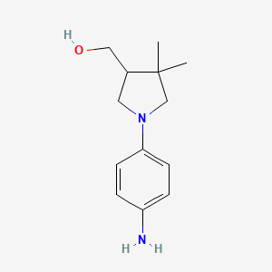 molecular formula C13H20N2O B1491025 (1-(4-Aminophenyl)-4,4-dimethylpyrrolidin-3-yl)methanol CAS No. 2091616-73-6