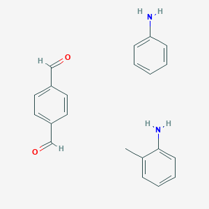 molecular formula C21H22N2O2 B149103 Aniline;2-methylaniline;terephthalaldehyde CAS No. 129217-90-9