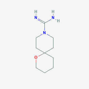 molecular formula C10H19N3O B1491037 1-Oxa-9-azaspiro[5.5]undecane-9-carboximidamide CAS No. 2097983-08-7