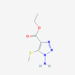 molecular formula C6H10N4O2S B149105 Ethyl 1-amino-5-methylsulfanyltriazole-4-carboxylate CAS No. 127045-27-6