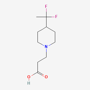 molecular formula C10H17F2NO2 B1491051 3-(4-(1,1-二氟乙基)哌啶-1-基)丙酸 CAS No. 2098124-15-1