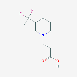molecular formula C10H17F2NO2 B1491054 3-(3-(1,1-Difluoroethyl)piperidin-1-yl)propanoic acid CAS No. 2097999-01-2