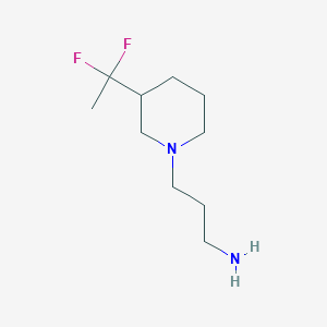 molecular formula C10H20F2N2 B1491055 3-(3-(1,1-Difluoroethyl)piperidin-1-yl)propan-1-amine CAS No. 2098091-59-7