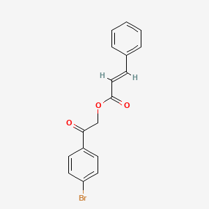 molecular formula C17H13BrO3 B14911020 2-(4-Bromophenyl)-2-oxoethyl 3-phenylacrylate 