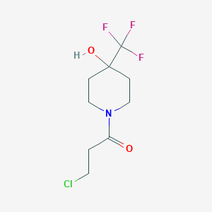 B1491106 3-Chloro-1-(4-hydroxy-4-(trifluoromethyl)piperidin-1-yl)propan-1-one CAS No. 1878874-68-0