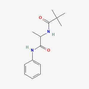 molecular formula C14H20N2O2 B14911288 n-(1-Oxo-1-(phenylamino)propan-2-yl)pivalamide 