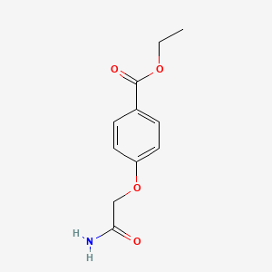 molecular formula C11H13NO4 B14911379 Ethyl 4-(2-amino-2-oxoethoxy)benzoate 