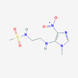 molecular formula C7H13N5O4S B14911664 n-(2-((1-Methyl-4-nitro-1h-imidazol-5-yl)amino)ethyl)methanesulfonamide 