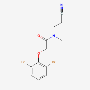 molecular formula C12H12Br2N2O2 B14911802 N-(2-cyanoethyl)-2-(2,6-dibromophenoxy)-N-methylacetamide 