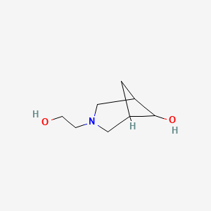 molecular formula C8H15NO2 B1491184 3-(2-Hydroxyethyl)-3-azabicyclo[3.1.1]heptan-6-ol CAS No. 2097982-41-5