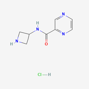 molecular formula C8H11ClN4O B1491192 N-(azetidin-3-yl)pyrazine-2-carboxamide hydrochloride CAS No. 2098134-49-5