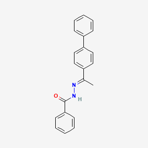 molecular formula C21H18N2O B14911945 N'-[1-(4-biphenylyl)ethylidene]benzohydrazide CAS No. 39575-19-4
