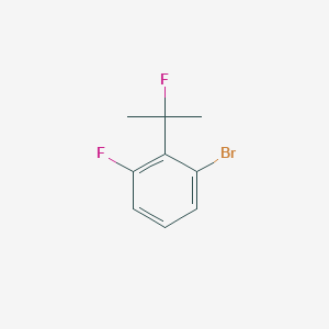molecular formula C9H9BrF2 B14912008 1-Bromo-3-fluoro-2-(2-fluoropropan-2-yl)benzene 