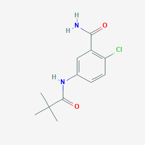 molecular formula C12H15ClN2O2 B14912062 2-Chloro-5-pivalamidobenzamide 