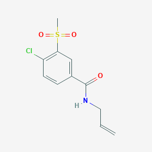 molecular formula C11H12ClNO3S B14912138 4-chloro-3-methanesulfonyl-N-(prop-2-en-1-yl)benzamide 