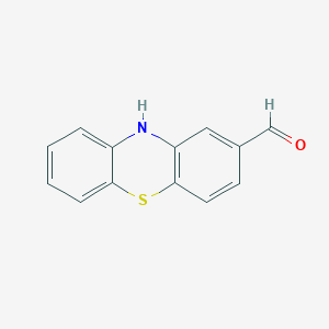 molecular formula C13H9NOS B14912309 10H-Phenothiazine-2-carboxaldehyde 